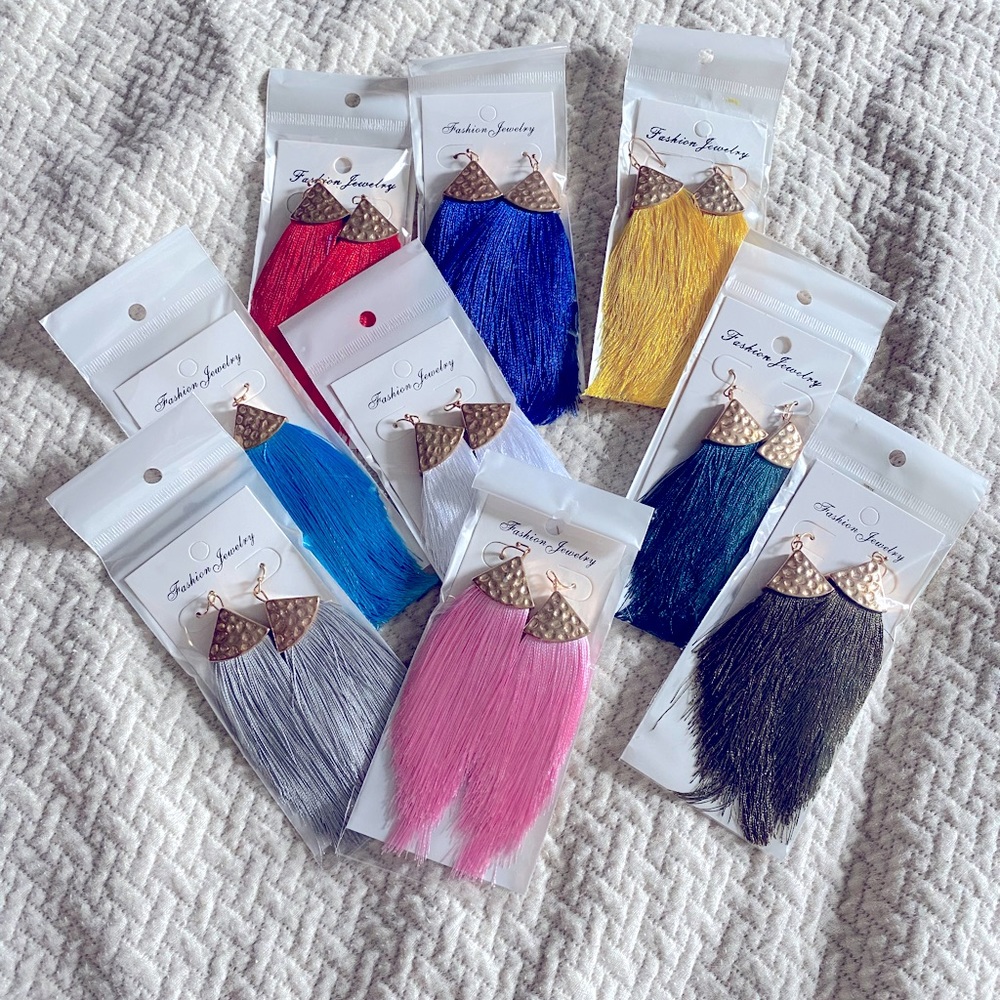 Bundle of 9 Fringe Earrings